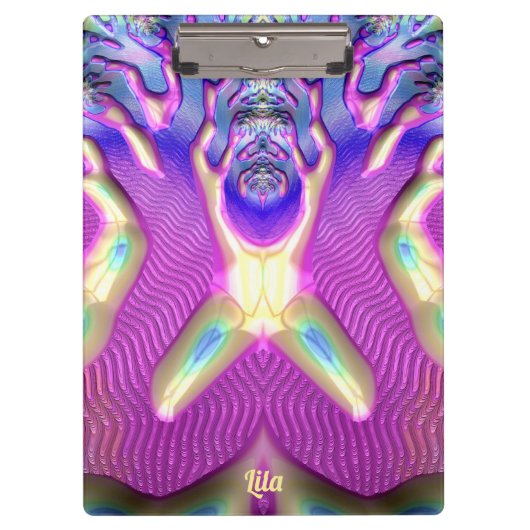 LILA ～奇怪な3D!～ブルーイエローピンクオリジナル～ クリップボード (正面)