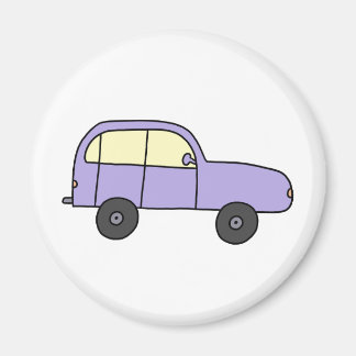 Lila Cartoon Auto マグネット