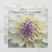 Lila Dahlie • Hochzeits-Einladung 招待状 (正面/裏面)