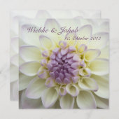 Lila Dahlie • Hochzeits-Einladung 招待状 (正面/裏面)