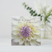 Lila Dahlie • Hochzeits-Einladung 招待状 (スタンド正面)