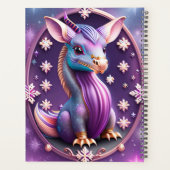 Lila Pink Drache, fantasievolle Digital Art プランナー手帳 (裏面)