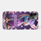 Lila Pink Drache, fantasievolle Digital Art Case-Mate iPhoneケース (裏面(横))