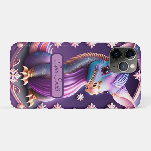 Lila Pink Drache, fantasievolle Digital Art Case-Mate iPhoneケース (裏面(横))