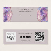 Lilac Agate Earring Mini Display Business Card (正面&裏面)