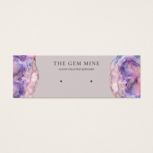 Lilac Agate Earring Mini Display Business Card (正面)