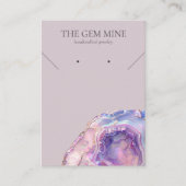 Lilac Agate Gemstone Jewelry Display Card 名刺 (正面)