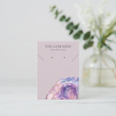 Lilac Agate Gemstone Jewelry Display Card 名刺 (スタンド正面)