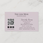 Lilac Agate Geode Business Card 名刺 (裏面)