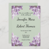 Lilac and Earthy Sage 招待状 (正面/裏面)