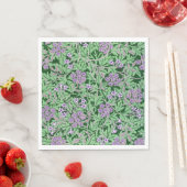 Lilac and green floral pattern スタンダードランチョンナプキン (インサイチュ)