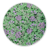 Lilac and green floral pattern セラミックノブ (正面)