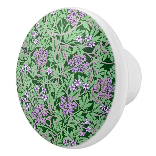 Lilac and green floral pattern セラミックノブ (右)