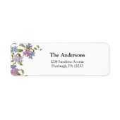 Lilac and Lavender Return Address Label ラベル (正面)