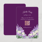 Lilac and Lavender RSVP Enclosure Card (正面/裏面)