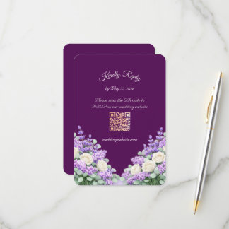 Lilac and Lavender RSVP Enclosure Card