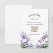 Lilac and Lavender RSVP Enclosure Card (正面/裏面)