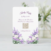 Lilac and Lavender RSVP Enclosure Card (スタンド正面)