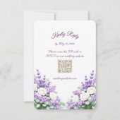 Lilac and Lavender RSVP Enclosure Card (正面)