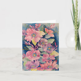 Lilac and Pink Floral All Occassion Note Card シーズンカード