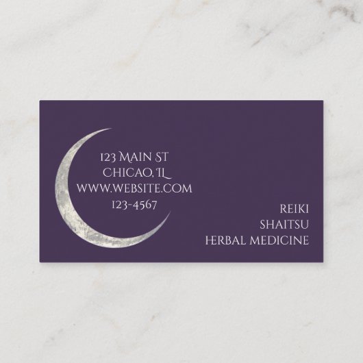 Lilac and Triple Moon business card 名刺 (裏面)