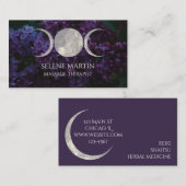 Lilac and Triple Moon business card 名刺 (正面/裏面)