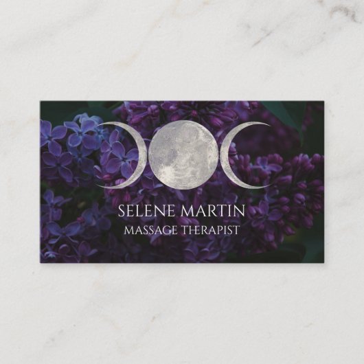Lilac and Triple Moon business card 名刺 (正面)