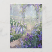 Lilac and Violet Floral Blue Oval Gold メニュー (裏面)