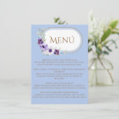 Lilac and Violet Floral Blue Oval Gold メニュー (スタンド正面)