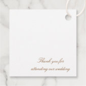Lilac and Violet Floral Gold Oval Wedding Favor フェイバータグ (裏面)