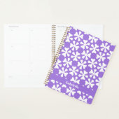 Lilac and White Modern Geometric Floral Pattern プランナー手帳 (ディスプレー)