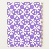 Lilac and White Modern Geometric Floral Pattern プランナー手帳 (裏面)