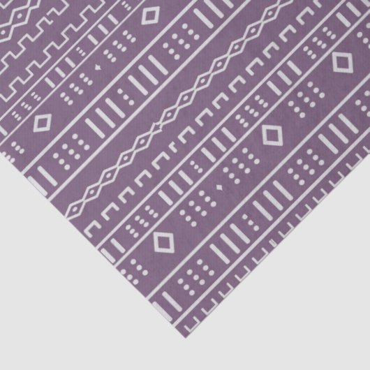 Lilac And White Modern Mudcloth 薄葉紙 (詳細)