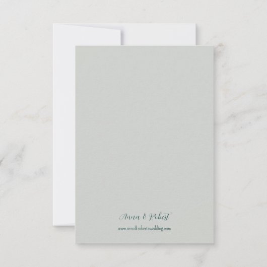 Lilac And White Wildflowers Geometric RSVP Card (裏面)