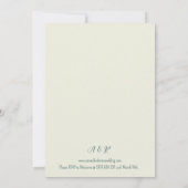 Lilac And White Wildflowers Geometric Wedding 招待状 (裏面)