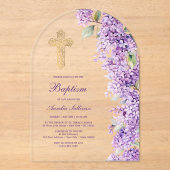 Lilac Arch Baptism アクリル招待状 (正面)
