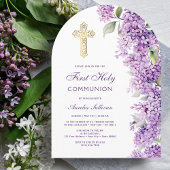 Lilac Arch First Communion Invitation 招待状