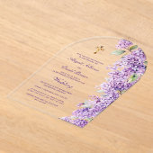 Lilac Arch Religious Wedding アクリル招待状 (レイダウン)