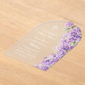 Lilac Arch Wedding アクリル招待状 (レイダウン)