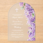 Lilac Arch Wedding アクリル招待状 (正面)