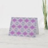 LILAC ARGYLE KNIT グリーティングカード / 横向き (裏面)