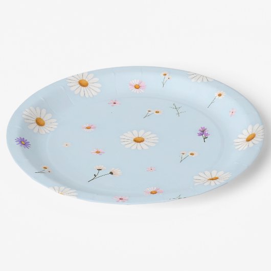 Lilac Bloomlets ペーパープレート (アングル)