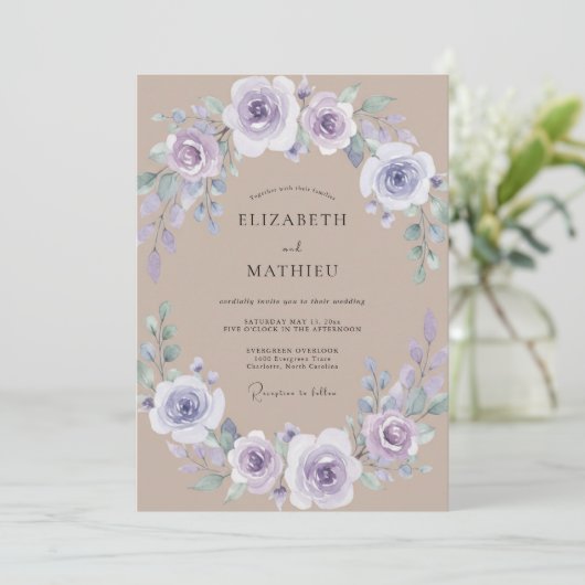 Lilac Blossom Wedding 招待状 (スタンド正面)