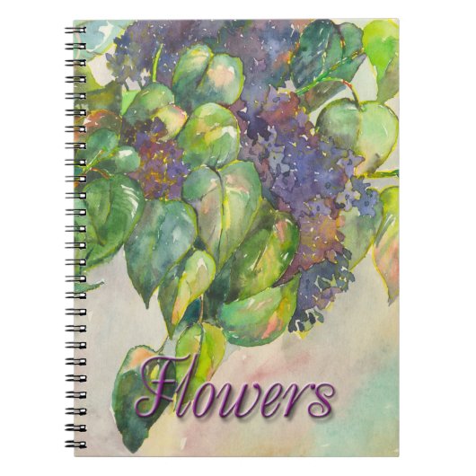 lilac blossoms Spiral Photo Notebook ノートブック (正面)