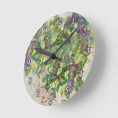 lilac blossoms Wall Clock ラウンド壁時計 (傾斜)