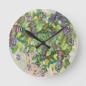 lilac blossoms Wall Clock ラウンド壁時計 (正面)