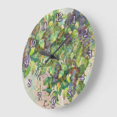 lilac blossoms Wall Clock ラージ壁時計 (傾斜)