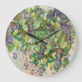 lilac blossoms Wall Clock ラージ壁時計 (正面)