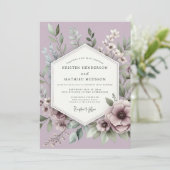 Lilac Botanical Meadow Wedding 招待状 (スタンド正面)