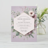 Lilac Botanical Romance Wedding 招待状 (スタンド正面)